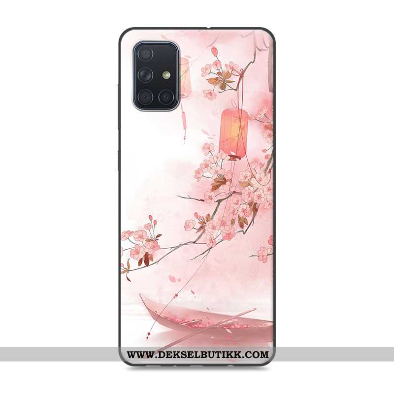 Deksel Samsung Galaxy A51 Vintage Beskyttelse Mobiltelefon Rosa, Etui Samsung Galaxy A51 Silikon Bil