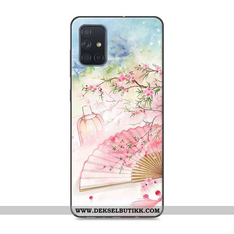 Deksel Samsung Galaxy A51 Vintage Beskyttelse Mobiltelefon Rosa, Etui Samsung Galaxy A51 Silikon Bil