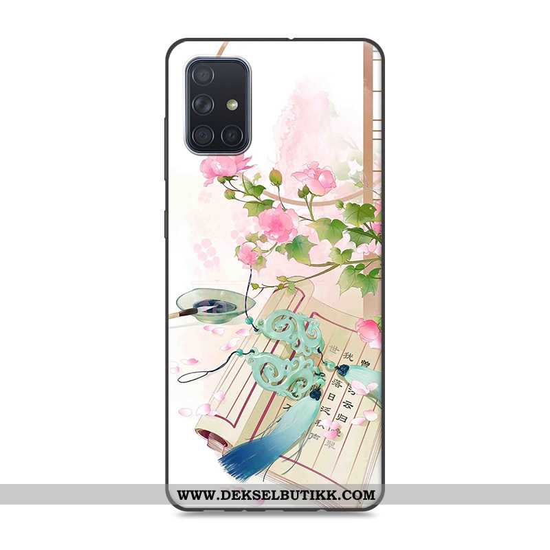 Deksel Samsung Galaxy A51 Vintage Beskyttelse Mobiltelefon Rosa, Etui Samsung Galaxy A51 Silikon Bil