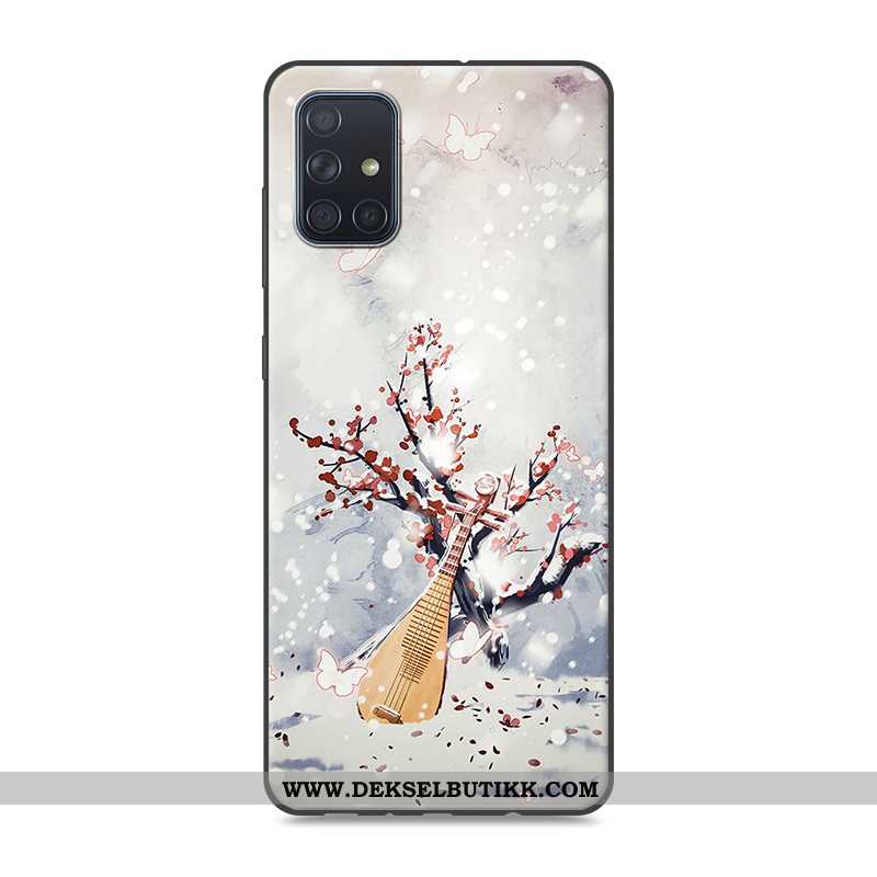 Deksel Samsung Galaxy A51 Vintage Beskyttelse Mobiltelefon Rosa, Etui Samsung Galaxy A51 Silikon Bil