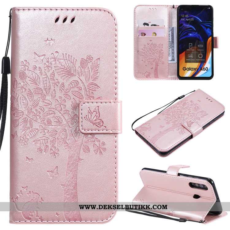 Deksel Samsung Galaxy A60 Beskyttelse Stjernene Folio Grå, Etui Samsung Galaxy A60 Skinndeksel Rabat