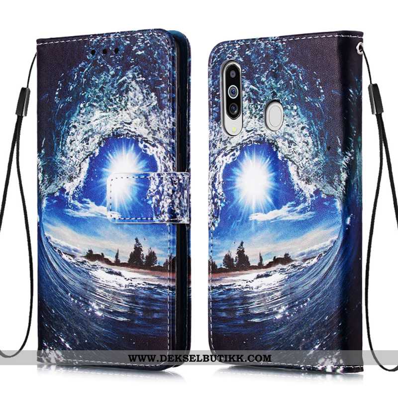 Deksel Samsung Galaxy A60 Myke Stjernene Kort Folio Blå, Etui Samsung Galaxy A60 Skinndeksel Tilbud