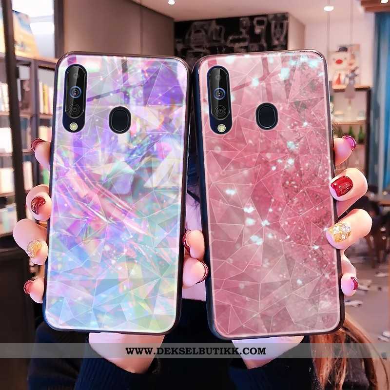 Deksel Samsung Galaxy A60 Mønster Rosa Rombe Net Red, Etui Samsung Galaxy A60 Stjernene Tilbud