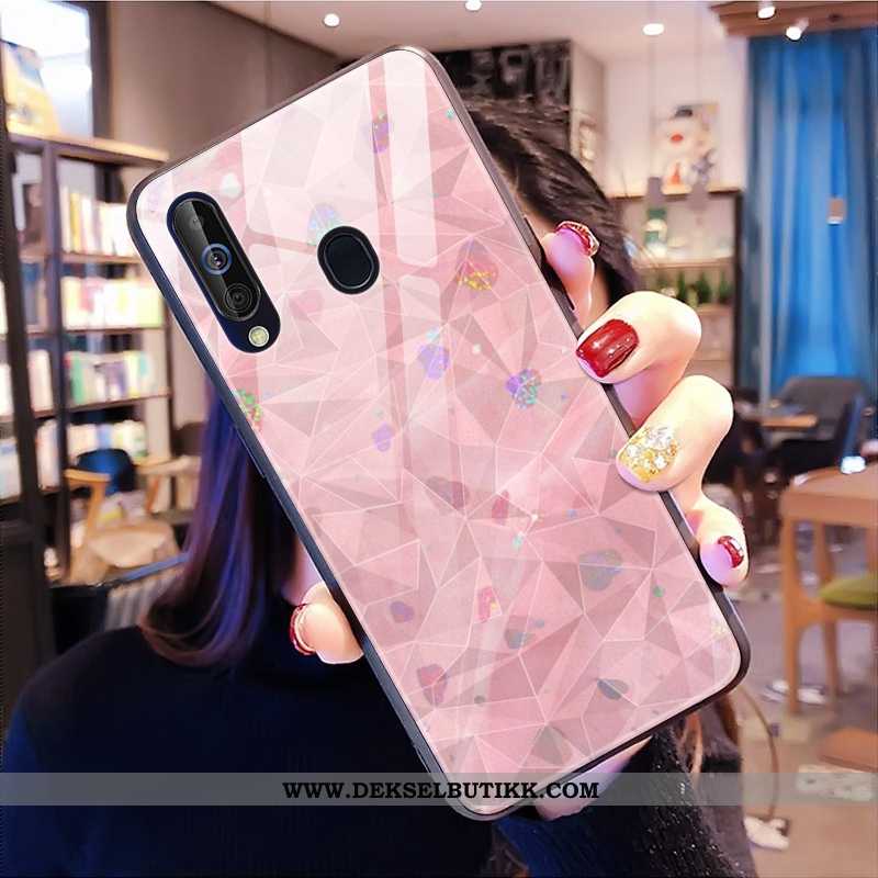 Deksel Samsung Galaxy A60 Mønster Rosa Rombe Net Red, Etui Samsung Galaxy A60 Stjernene Tilbud