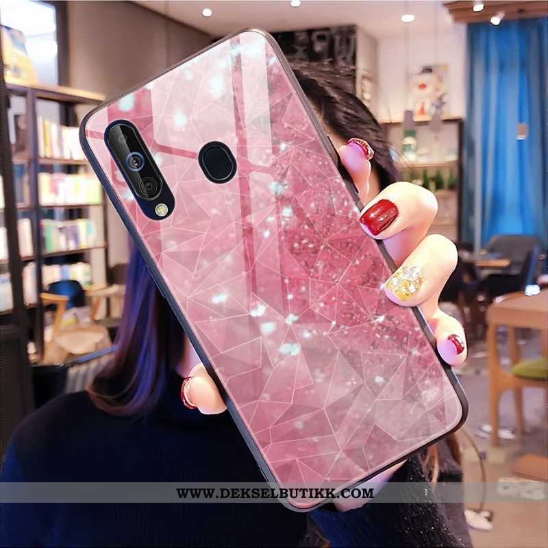 Deksel Samsung Galaxy A60 Mønster Rosa Rombe Net Red, Etui Samsung Galaxy A60 Stjernene Tilbud