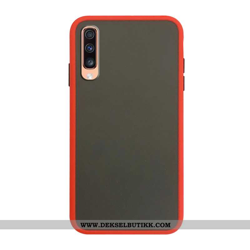 Deksel Samsung Galaxy A70 Beskyttelse Etui Business Rød, Samsung Galaxy A70 Nubuck Rabatt