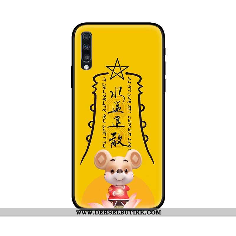 Deksel Samsung Galaxy A70 Beskyttelse Stjernene Anti-fall Gul, Etui Samsung Galaxy A70 Glass Tilbud