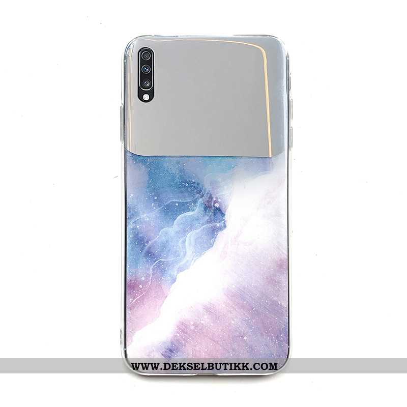 Deksel Samsung Galaxy A70 Mønster Speil Anti-fall Nye Hvitt, Etui Samsung Galaxy A70 Beskyttelse Kjø