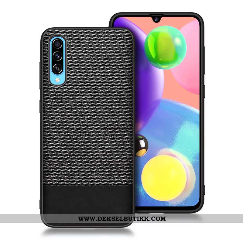 Deksel Samsung Galaxy A70 Nubuck Blå Etui Trend, Samsung Galaxy A70 Mønster Tilbud