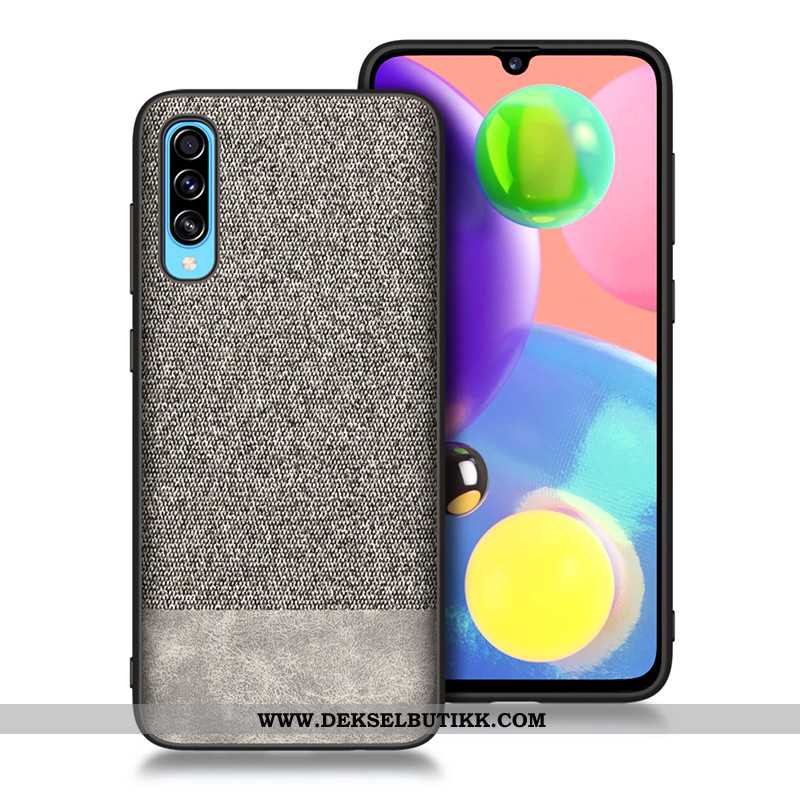 Deksel Samsung Galaxy A70 Nubuck Blå Etui Trend, Samsung Galaxy A70 Mønster Tilbud