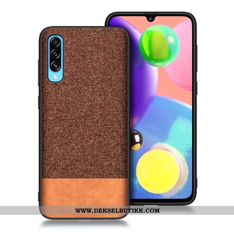 Deksel Samsung Galaxy A70 Nubuck Blå Etui Trend, Samsung Galaxy A70 Mønster Tilbud