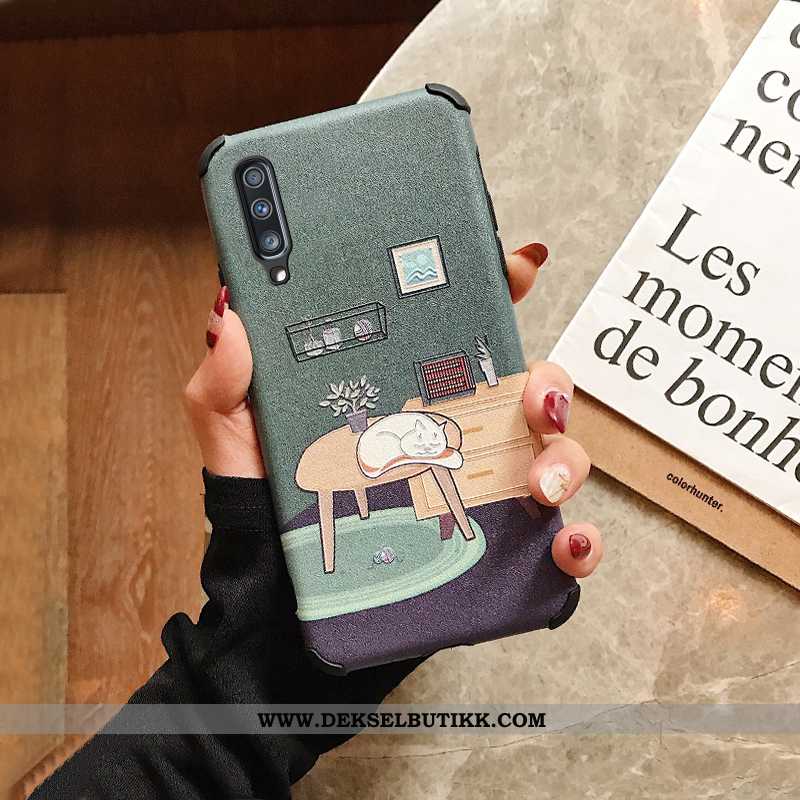 Deksel Samsung Galaxy A70 Tynne Cartoon Rosa Anti-fall, Etui Samsung Galaxy A70 Myke Til Salgs