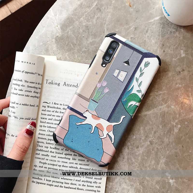 Deksel Samsung Galaxy A70 Tynne Cartoon Rosa Anti-fall, Etui Samsung Galaxy A70 Myke Til Salgs