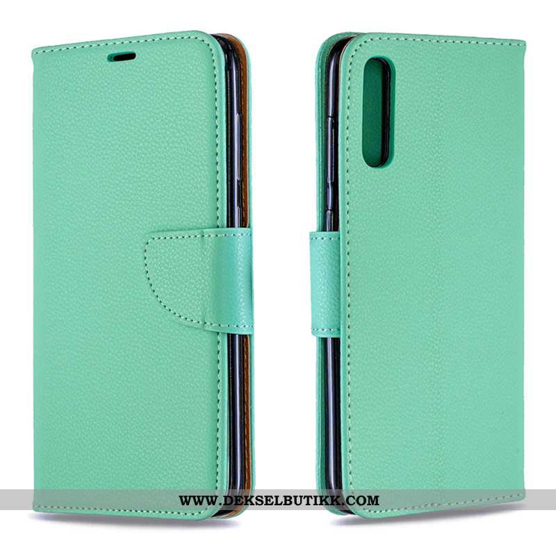 Deksel Samsung Galaxy A70s Lommebok Folio Etui Grønn, Samsung Galaxy A70s Trend Rabatt