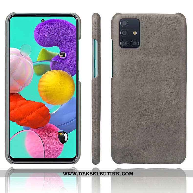 Deksel Samsung Galaxy A71 Beskyttelse Etui Hard Mørkeblå, Samsung Galaxy A71 Nubuck Billig