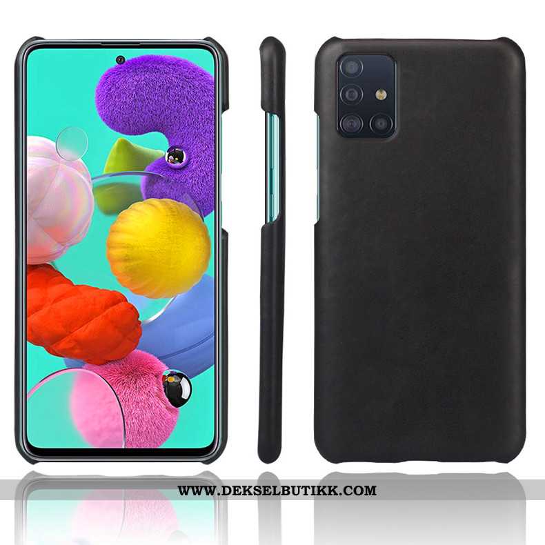 Deksel Samsung Galaxy A71 Beskyttelse Etui Hard Mørkeblå, Samsung Galaxy A71 Nubuck Billig