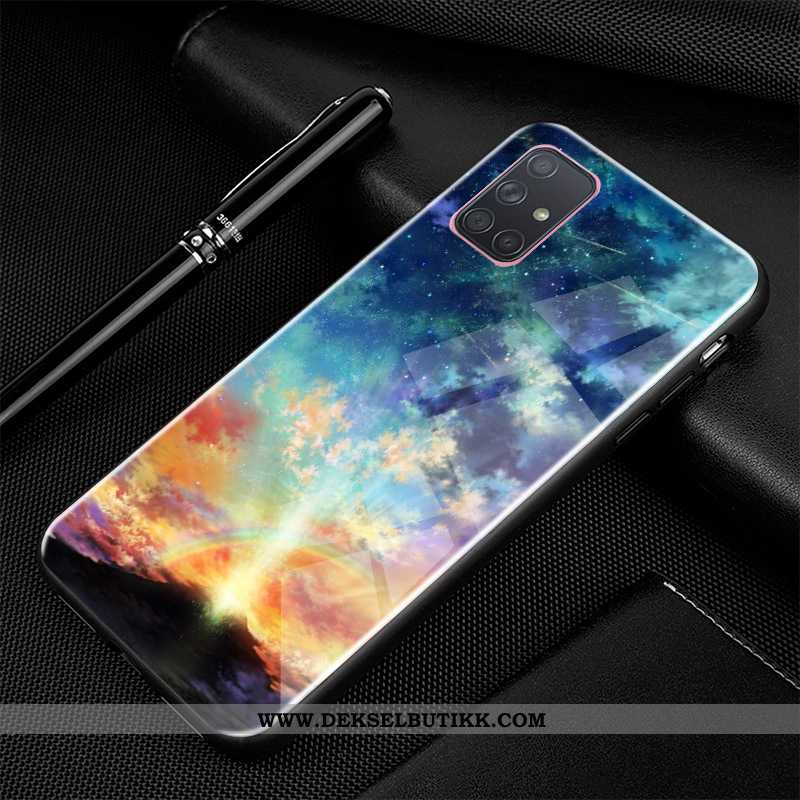 Deksel Samsung Galaxy A71 Beskyttelse Hemming Trend Cartoon Svart, Etui Samsung Galaxy A71 Glass Bil