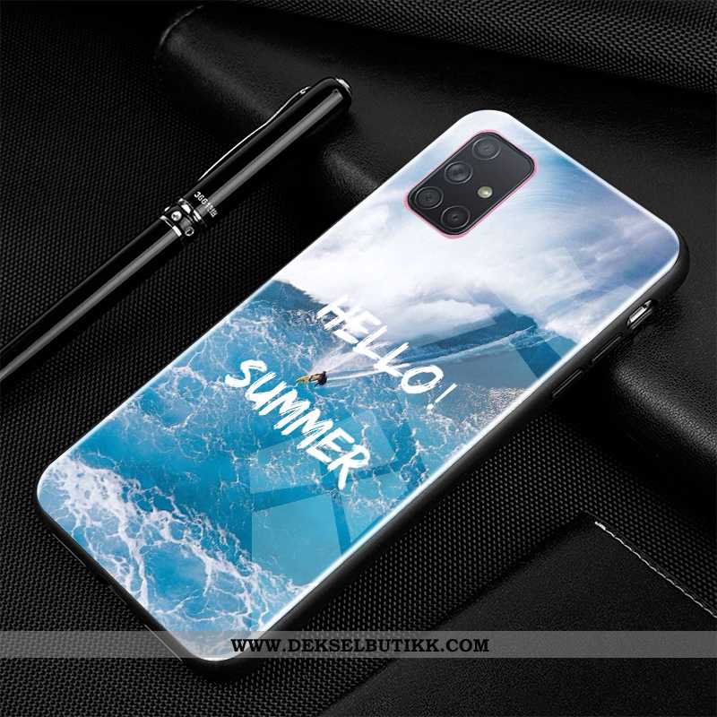 Deksel Samsung Galaxy A71 Beskyttelse Hemming Trend Cartoon Svart, Etui Samsung Galaxy A71 Glass Bil