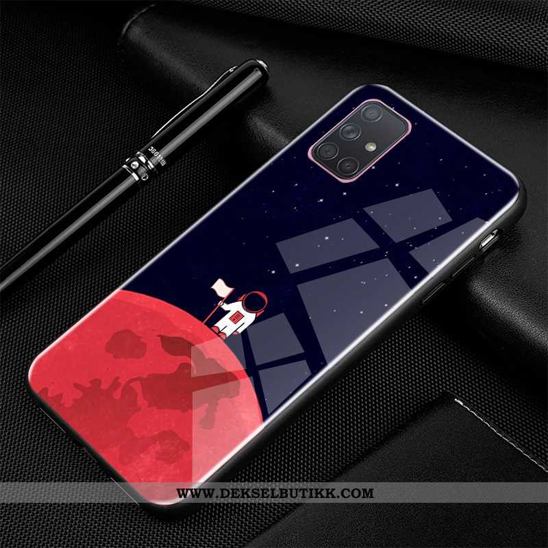 Deksel Samsung Galaxy A71 Beskyttelse Hemming Trend Cartoon Svart, Etui Samsung Galaxy A71 Glass Bil