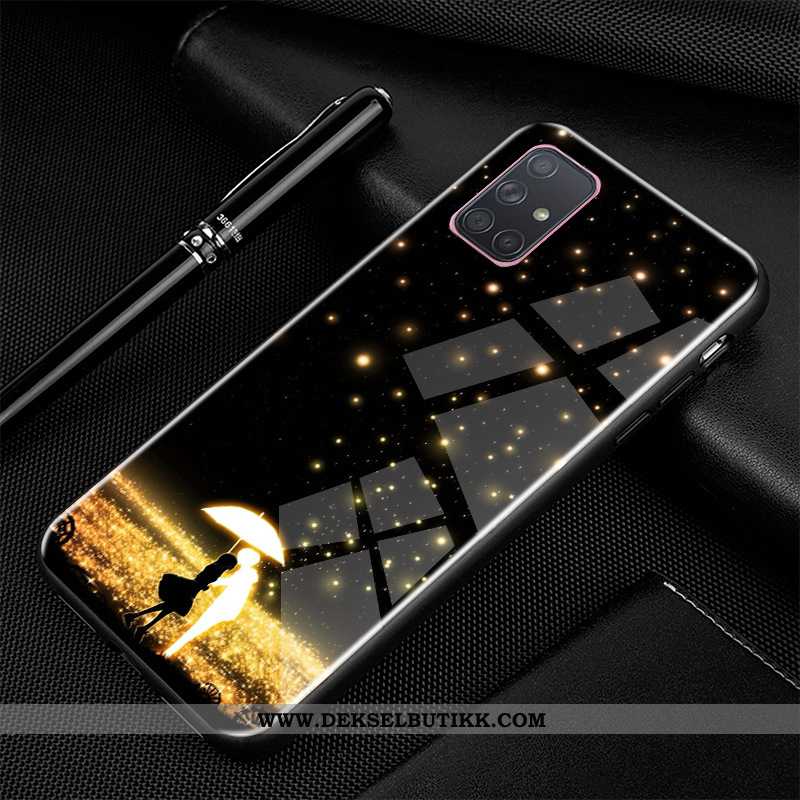 Deksel Samsung Galaxy A71 Beskyttelse Hemming Trend Cartoon Svart, Etui Samsung Galaxy A71 Glass Bil