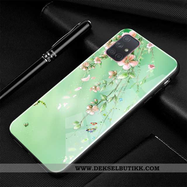 Deksel Samsung Galaxy A71 Beskyttelse Hemming Trend Cartoon Svart, Etui Samsung Galaxy A71 Glass Bil