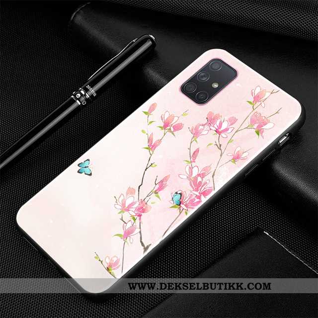 Deksel Samsung Galaxy A71 Beskyttelse Hemming Trend Cartoon Svart, Etui Samsung Galaxy A71 Glass Bil