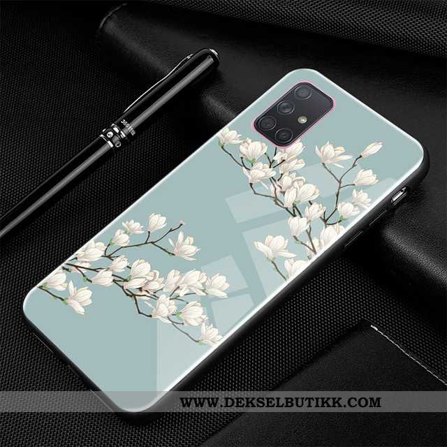 Deksel Samsung Galaxy A71 Beskyttelse Hemming Trend Cartoon Svart, Etui Samsung Galaxy A71 Glass Bil