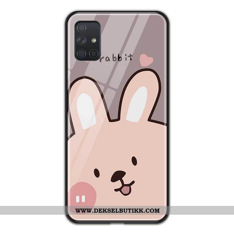 Deksel Samsung Galaxy A71 Cartoon Glass Gul, Etui Samsung Galaxy A71 Beskyttelse Billige