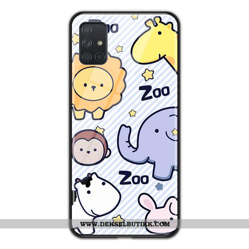 Deksel Samsung Galaxy A71 Cartoon Glass Gul, Etui Samsung Galaxy A71 Beskyttelse Billige