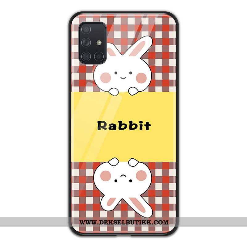 Deksel Samsung Galaxy A71 Cartoon Glass Gul, Etui Samsung Galaxy A71 Beskyttelse Billige