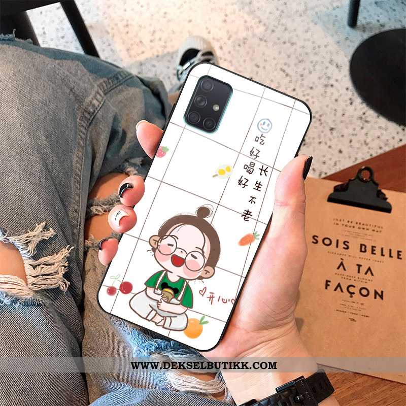 Deksel Samsung Galaxy A71 Cartoon Liten Glass Stjernene Rosa, Etui Samsung Galaxy A71 Vakker Tilbud