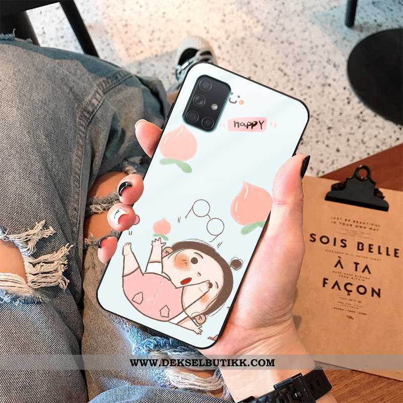 Deksel Samsung Galaxy A71 Cartoon Liten Glass Stjernene Rosa, Etui Samsung Galaxy A71 Vakker Tilbud