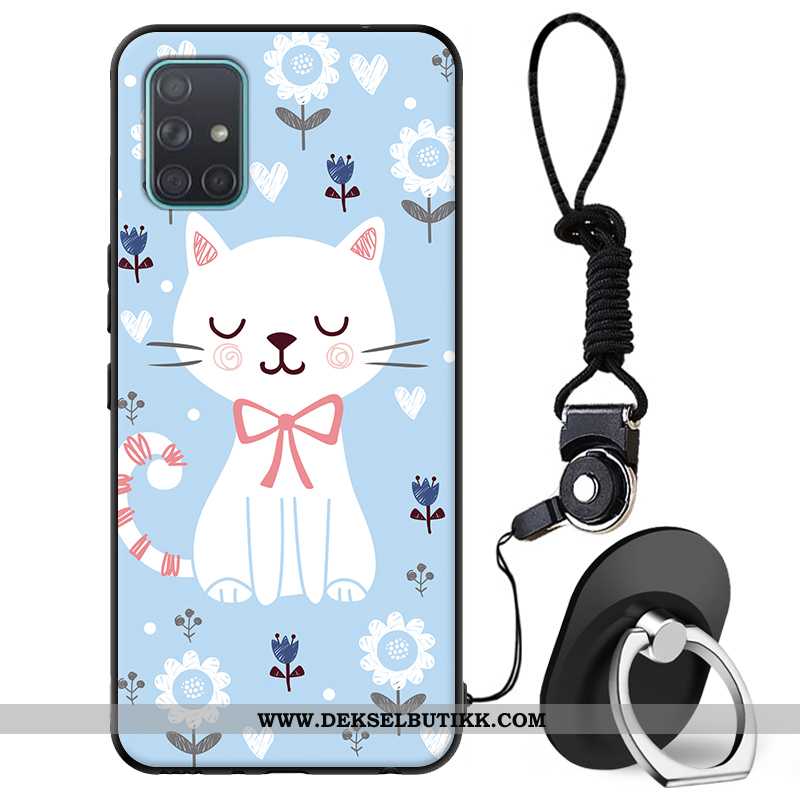 Deksel Samsung Galaxy A71 Cartoon Tilpass Av Personlighet Anti-fall Blå, Etui Samsung Galaxy A71 Vak