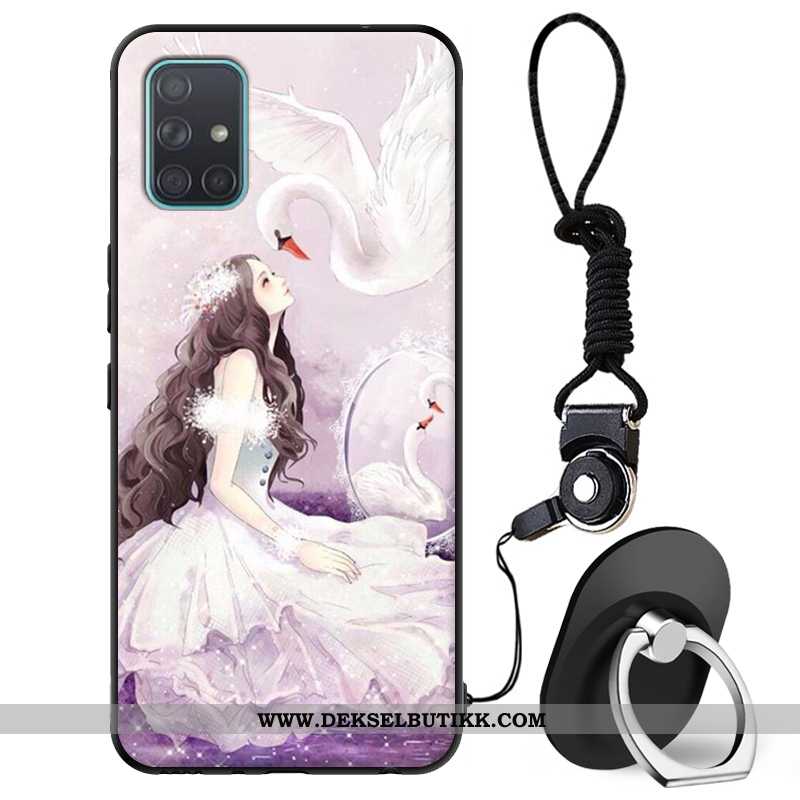 Deksel Samsung Galaxy A71 Cartoon Tilpass Av Personlighet Anti-fall Blå, Etui Samsung Galaxy A71 Vak