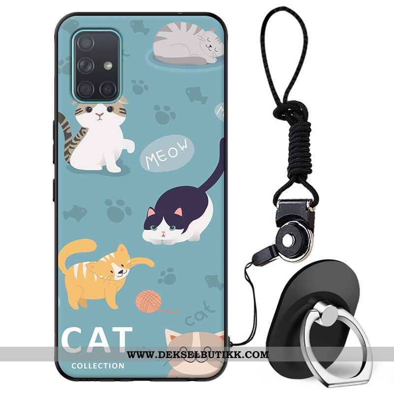 Deksel Samsung Galaxy A71 Cartoon Tilpass Av Personlighet Anti-fall Blå, Etui Samsung Galaxy A71 Vak