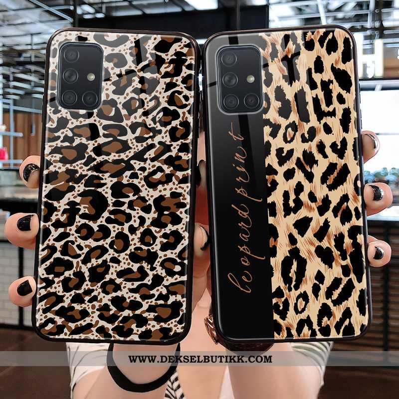 Deksel Samsung Galaxy A71 Mønster Mønster Svart Leopard, Etui Samsung Galaxy A71 Beskyttelse Billig