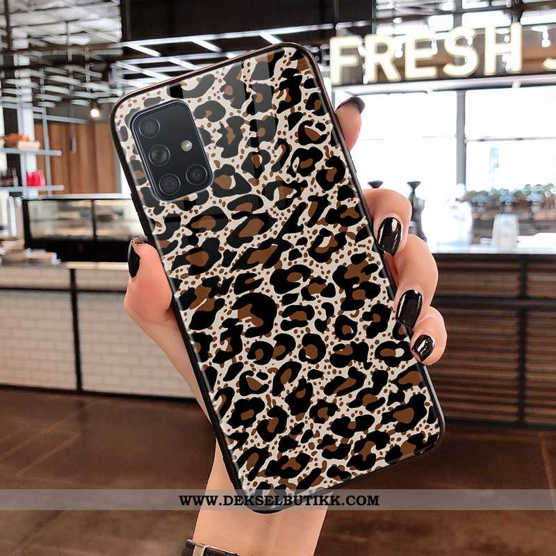 Deksel Samsung Galaxy A71 Mønster Mønster Svart Leopard, Etui Samsung Galaxy A71 Beskyttelse Billig