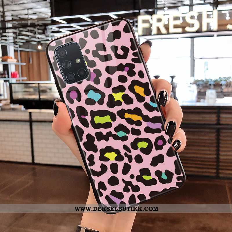 Deksel Samsung Galaxy A71 Mønster Mønster Svart Leopard, Etui Samsung Galaxy A71 Beskyttelse Billig