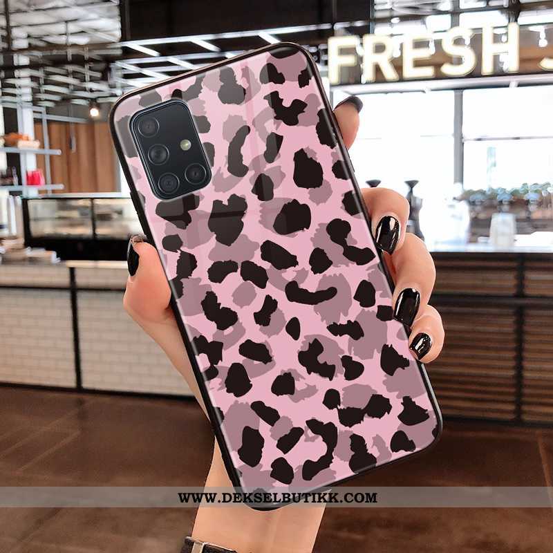 Deksel Samsung Galaxy A71 Mønster Mønster Svart Leopard, Etui Samsung Galaxy A71 Beskyttelse Billig