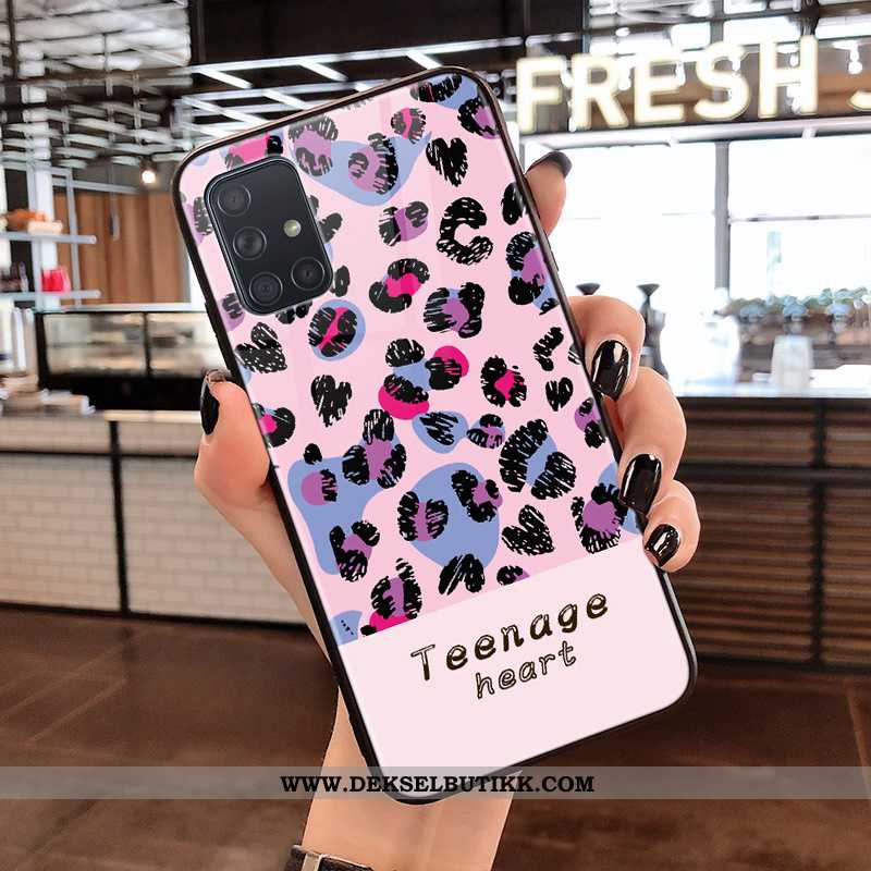 Deksel Samsung Galaxy A71 Mønster Mønster Svart Leopard, Etui Samsung Galaxy A71 Beskyttelse Billig