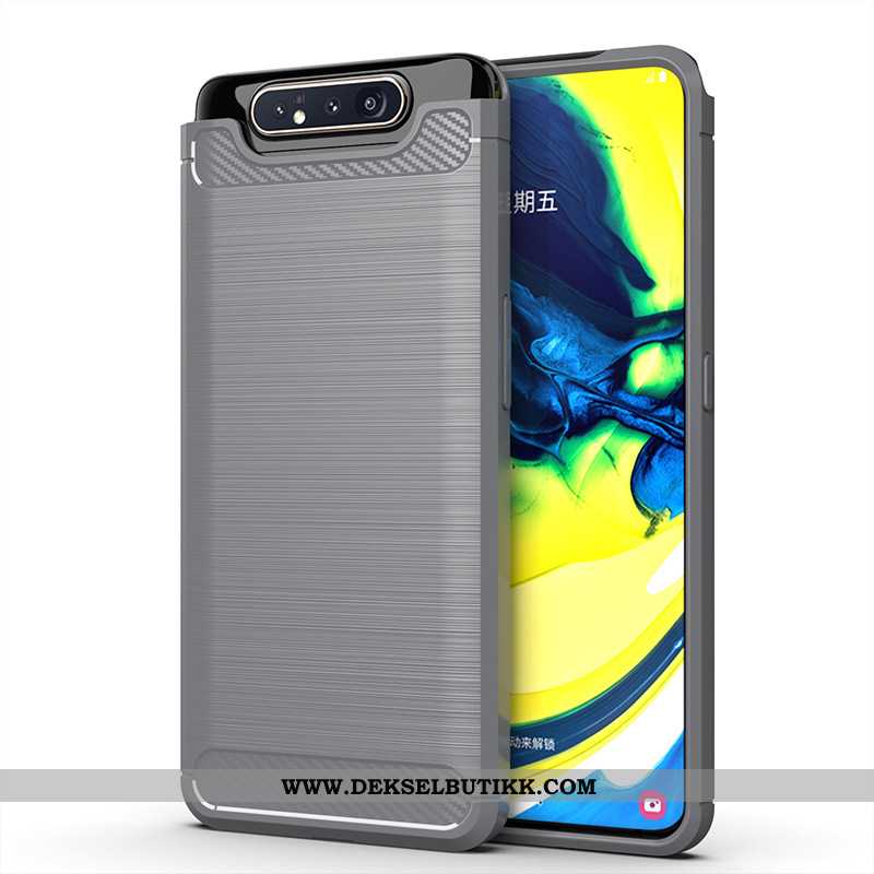 Deksel Samsung Galaxy A80 Silikon Anti-fall Rød Silke, Etui Samsung Galaxy A80 Beskyttelse Rabatt