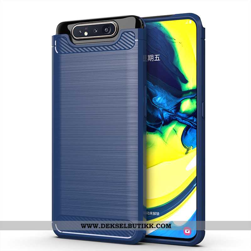 Deksel Samsung Galaxy A80 Silikon Anti-fall Rød Silke, Etui Samsung Galaxy A80 Beskyttelse Rabatt