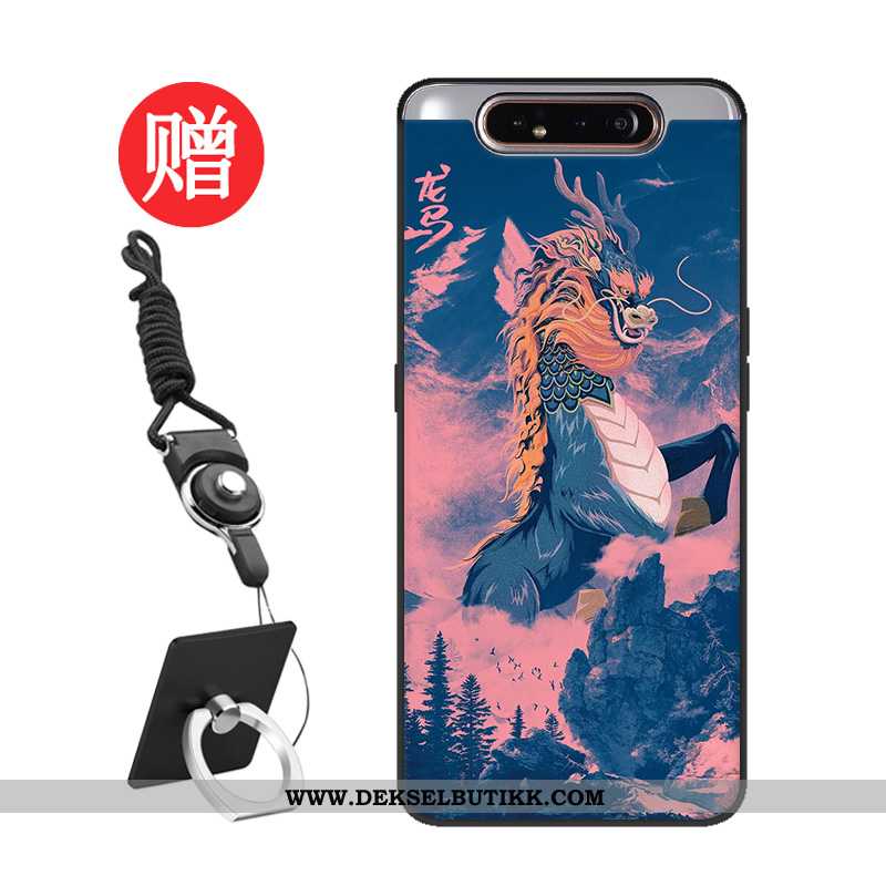 Deksel Samsung Galaxy A80 Silikon Tempe~~pos Mønster Rød, Etui Samsung Galaxy A80 Beskyttelse Tilbud