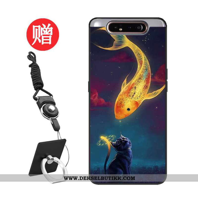 Deksel Samsung Galaxy A80 Silikon Tempe~~pos Mønster Rød, Etui Samsung Galaxy A80 Beskyttelse Tilbud