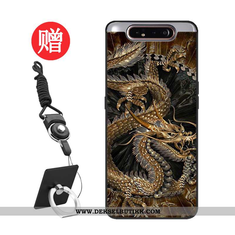 Deksel Samsung Galaxy A80 Silikon Tempe~~pos Mønster Rød, Etui Samsung Galaxy A80 Beskyttelse Tilbud