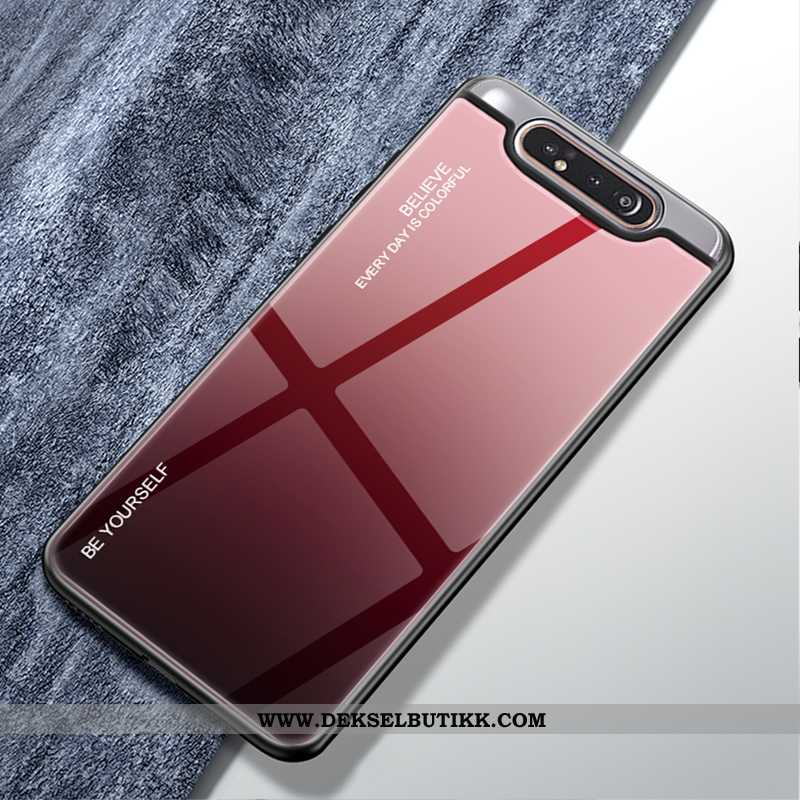 Deksel Samsung Galaxy A80 Trend Stjernene Gradient Glass Grønn, Etui Samsung Galaxy A80 Beskyttelse 