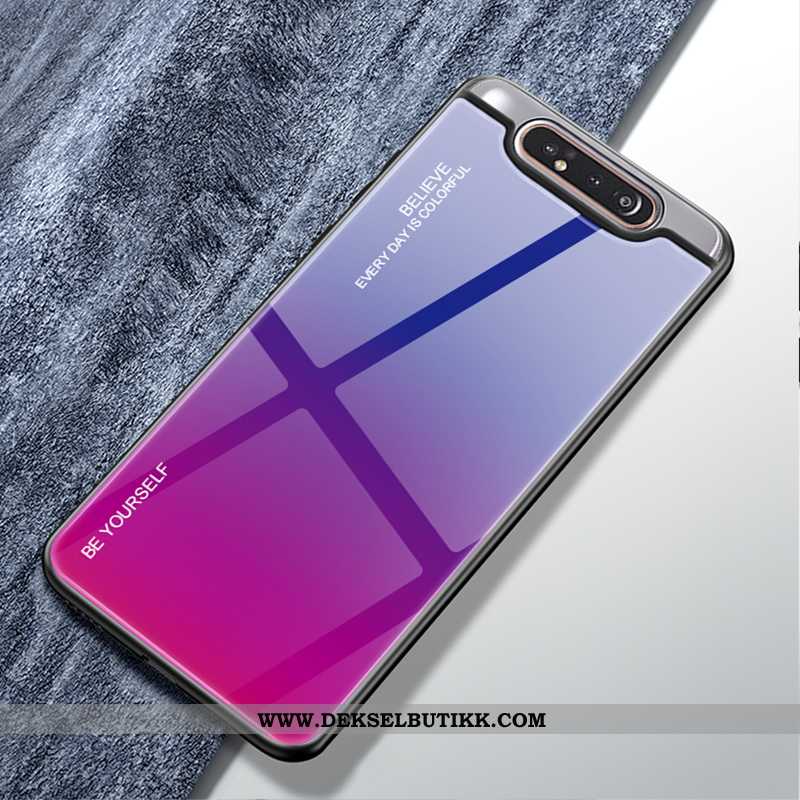 Deksel Samsung Galaxy A80 Trend Stjernene Gradient Glass Grønn, Etui Samsung Galaxy A80 Beskyttelse 