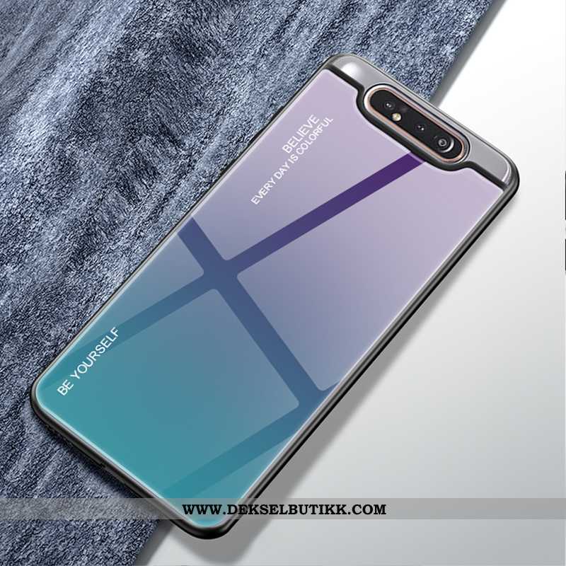 Deksel Samsung Galaxy A80 Trend Stjernene Gradient Glass Grønn, Etui Samsung Galaxy A80 Beskyttelse 