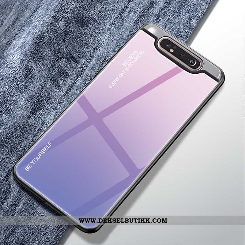 Deksel Samsung Galaxy A80 Trend Stjernene Gradient Glass Grønn, Etui Samsung Galaxy A80 Beskyttelse 