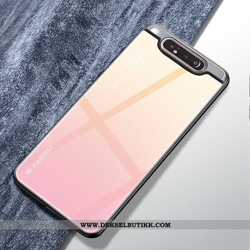 Deksel Samsung Galaxy A80 Trend Stjernene Gradient Glass Grønn, Etui Samsung Galaxy A80 Beskyttelse 